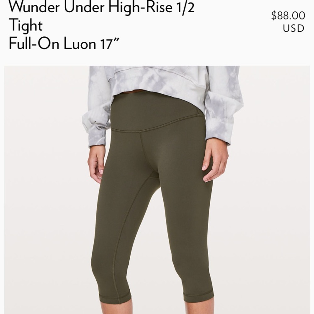 Lululemon Wunder Under Crops
